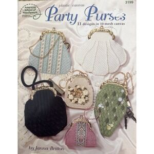 Vintage 90s‎ Party Purses Plastic Canvas Needlework Patterns by Janna Britton